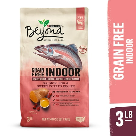 Purina Beyond Natural Dry Grain Free Cat Food Simply Indoor Salmon, Egg and Sweet Potato Recipe, 3 lb. Bag