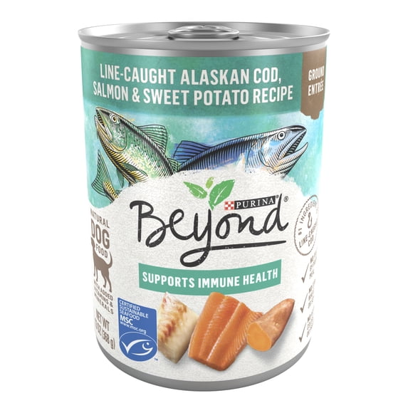 Purina Beyond Natural Wet Dog Food Grain Free Soft Alaskan Cod, Salmon & Potato, 13 oz Can