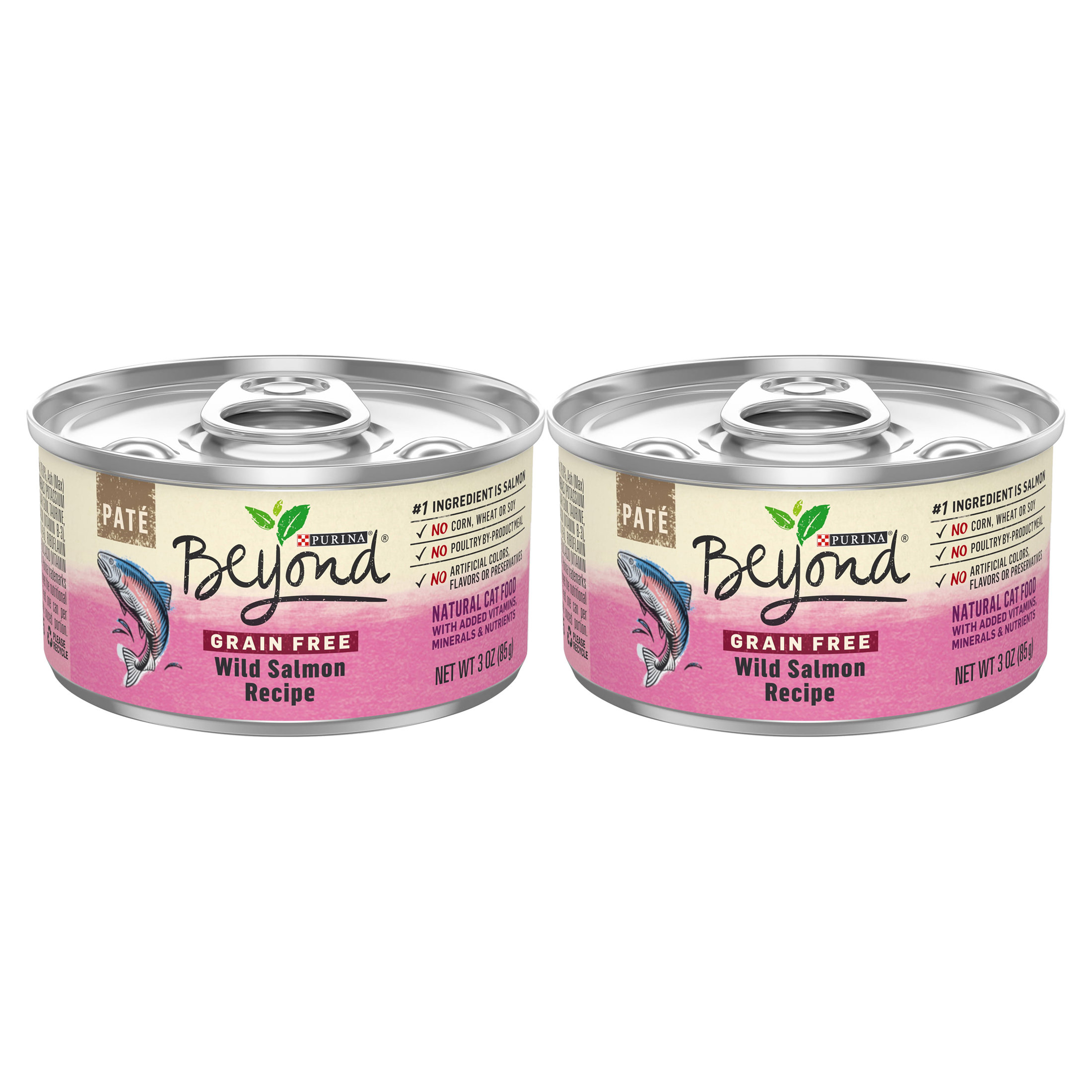 2 pack Purina Beyond Pate Wet Cat Food Grain Free Natural Wild