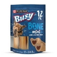 thumbnail image 1 of Purina Busy Bone 15-30 lbs Dog Treats with Real Pork, Long-Lasting Chews, 21 oz Pouch (12 Count), 1 of 13