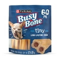 thumbnail image 1 of Purina Busy Bone Extra Small Dog Treats with Real Pork, Long-Lasting Chews, 35.4 oz Pouch (60 Count), 1 of 13