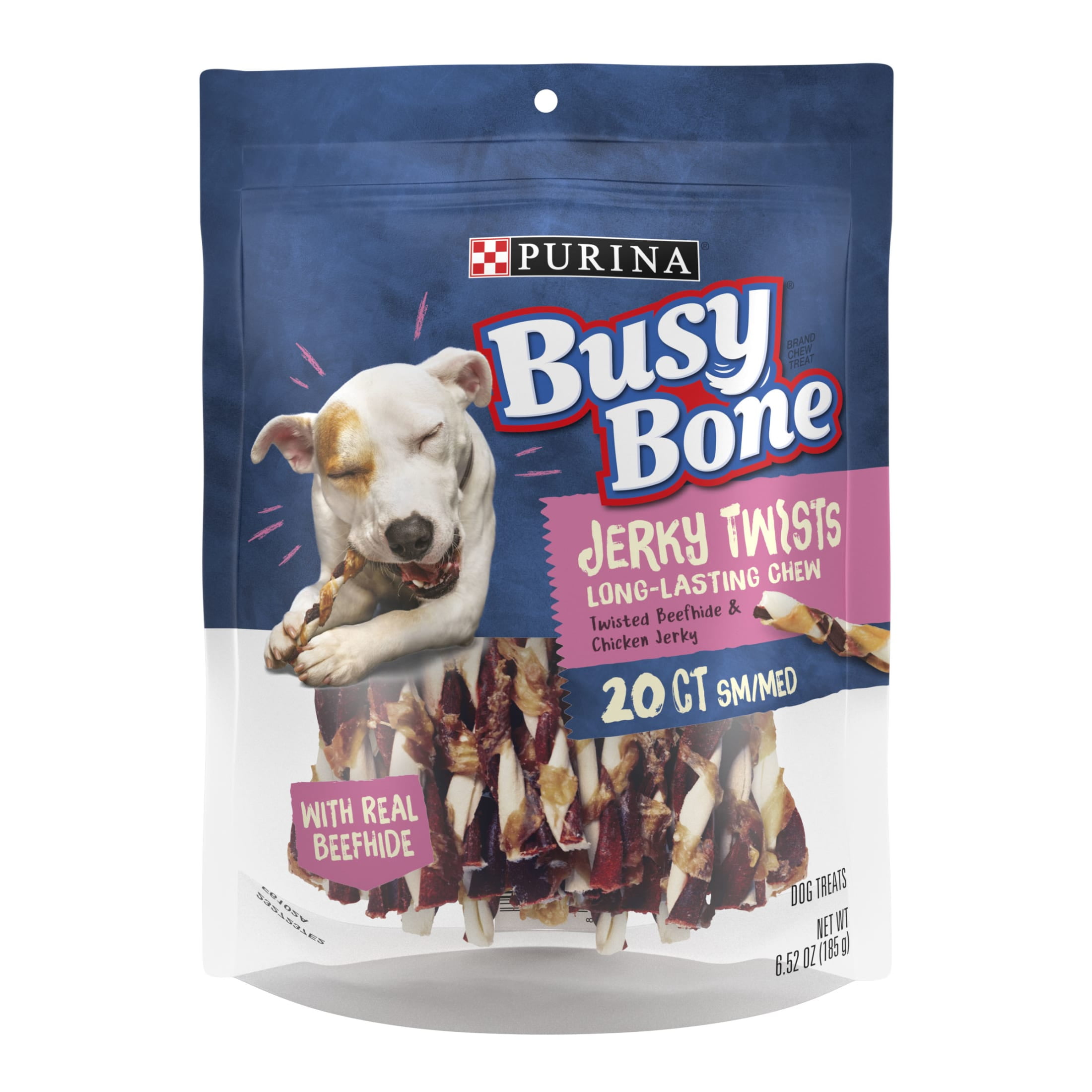 Purina Busy Bone Jerky Twists Grain Free Small/Med Breed Beefhide and Chicken Dog Jerky Treats