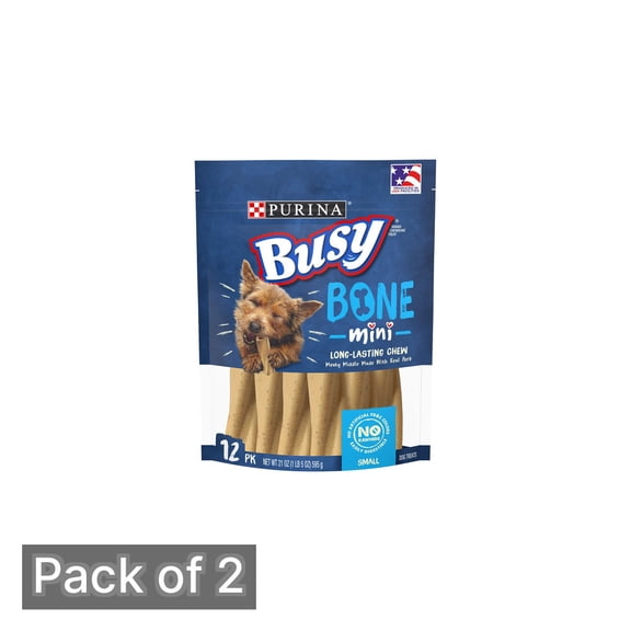 Purina Busy Bone Mini Dog Chew 12-Count 21 oz Bag (Pack of 2)
