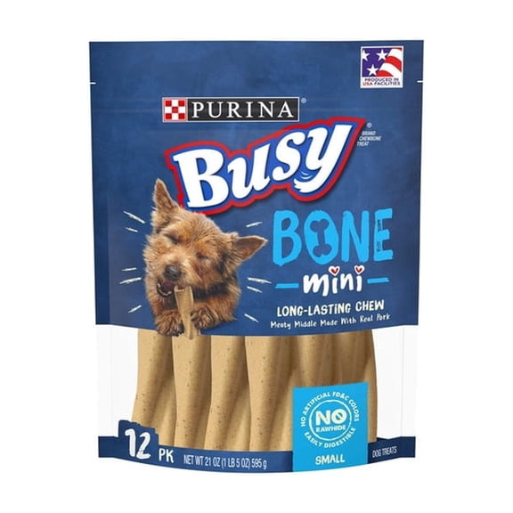 Purina Busy Bone Mini Dog Chew 12-Count 21 oz Bag (Pack of 3)