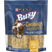 Purina Busy Bone Small & Medium Dog Treats Chewnola Beefhide Chews, 20 oz Pouch (10 Count)