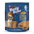 thumbnail image 1 of Purina Busy Bone Small & Medium Dog Treats with Natural Peanut Butter Chews, 21 oz Pouch (6 Count), 1 of 14