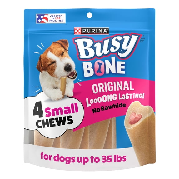 Purina Busy Bone Small Breed Adult Dog Chew Bone Treats, Mini, 6.5 oz.