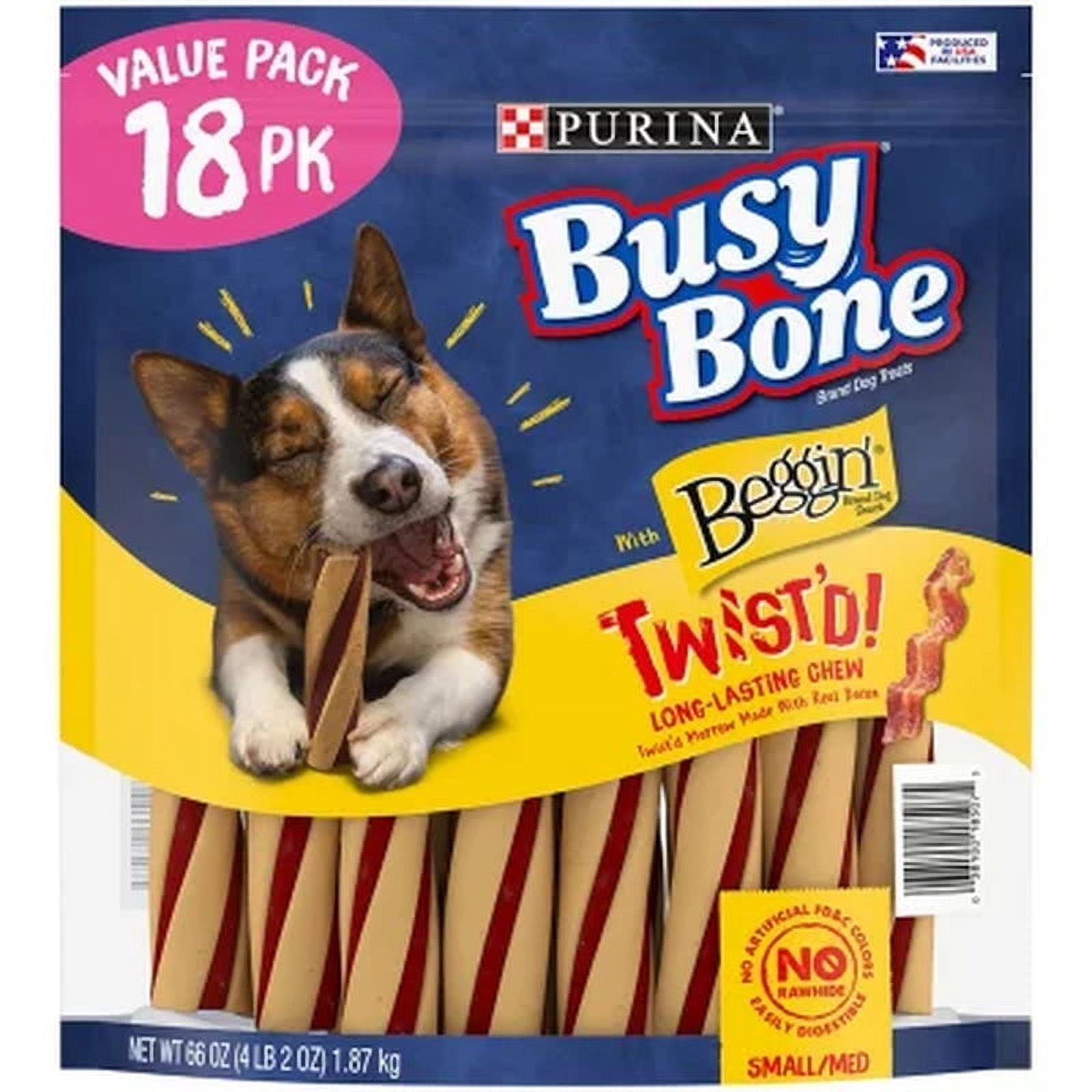 Purina Busy with Beggin' Twist'D Small/Medium Breed Dog Treats, 18 Ct ...