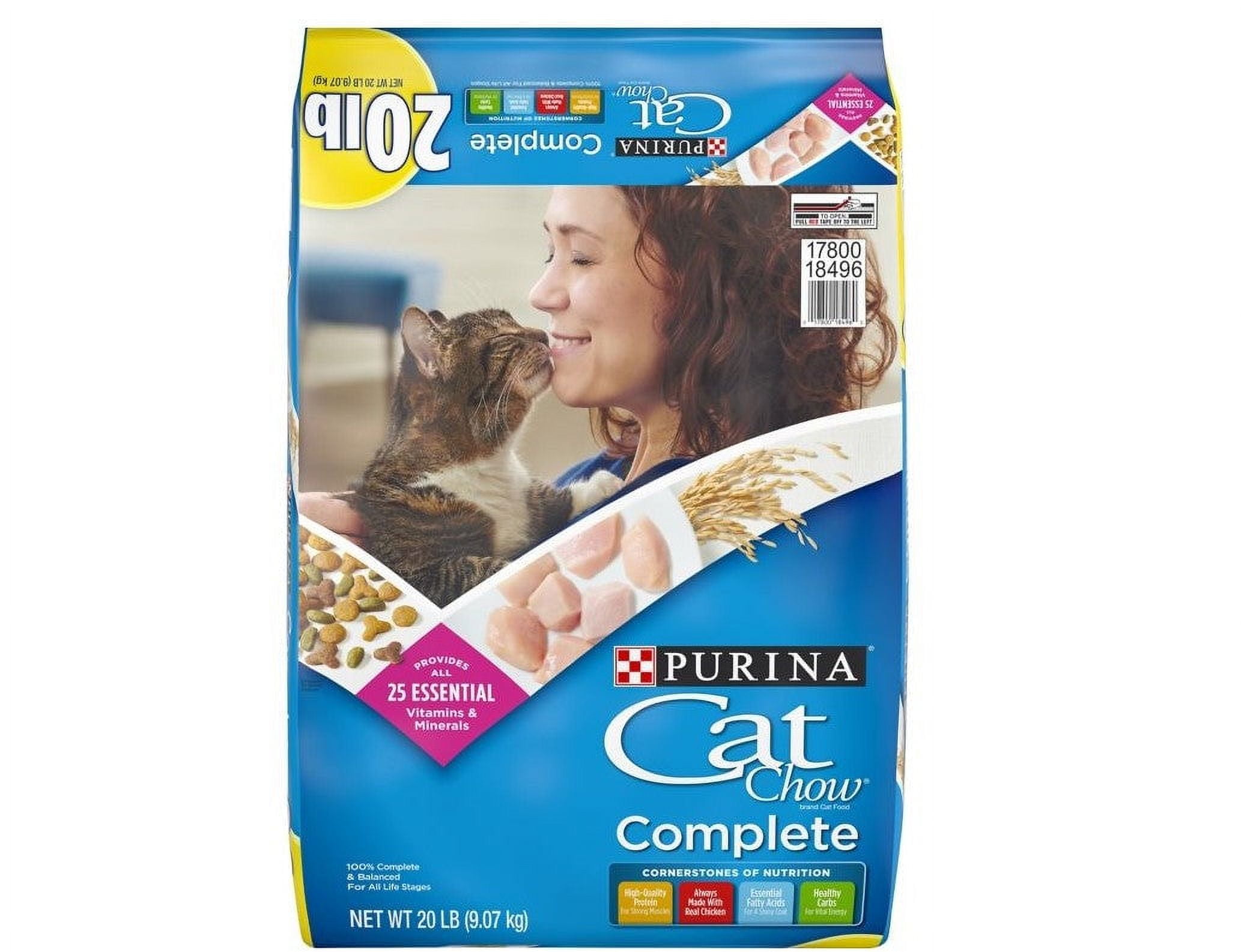 Purina Cat Chow Complete Adult Chicken Recipe Dry Cat Food 20 lb