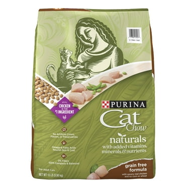 Purina Cat Chow Grain Free Chicken Natural Dry Cat Food, 13 lb