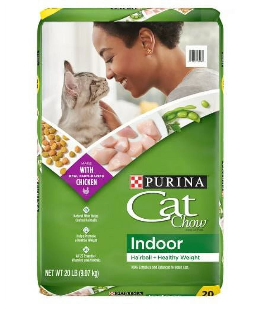 Purina Cat Chow Indoor Dry Cat Food, Hairball + Healthy Weight, 20 lb. Bag