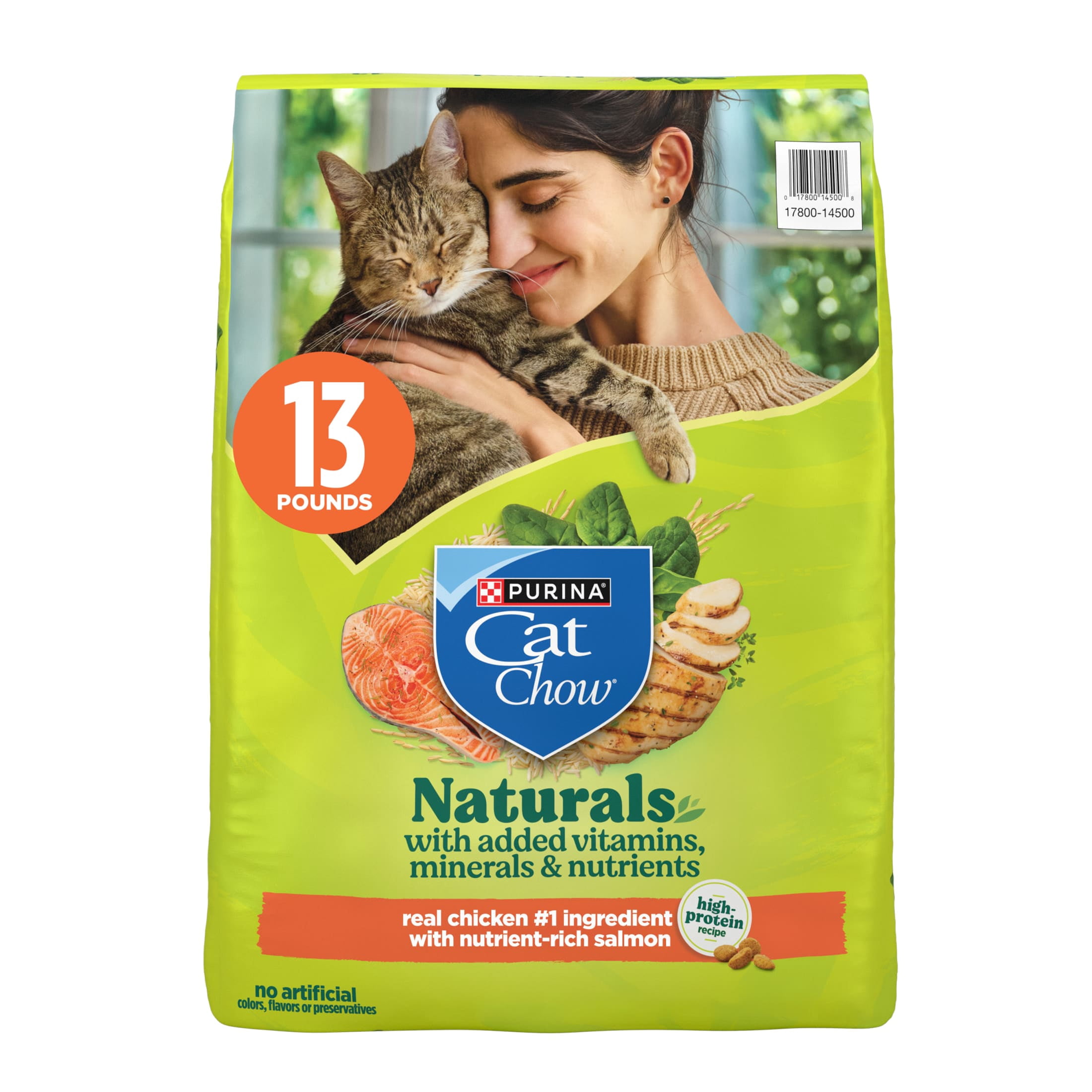 Purina Cat Chow Naturals with Real Chicken Dry Cat Food, 13 lb.