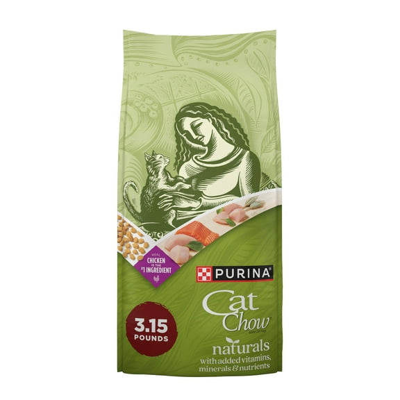Purina Cat Chow Naturals, Dry Cat Food, Chicken & Salmon, 3.15 lb Bag