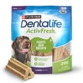 thumbnail image 1 of Purina DentaLife ActivFresh Chicken Flavor Large Breed Adult Dog Dental Chews – 24.1 oz Pouch (21 ct), 1 of 11