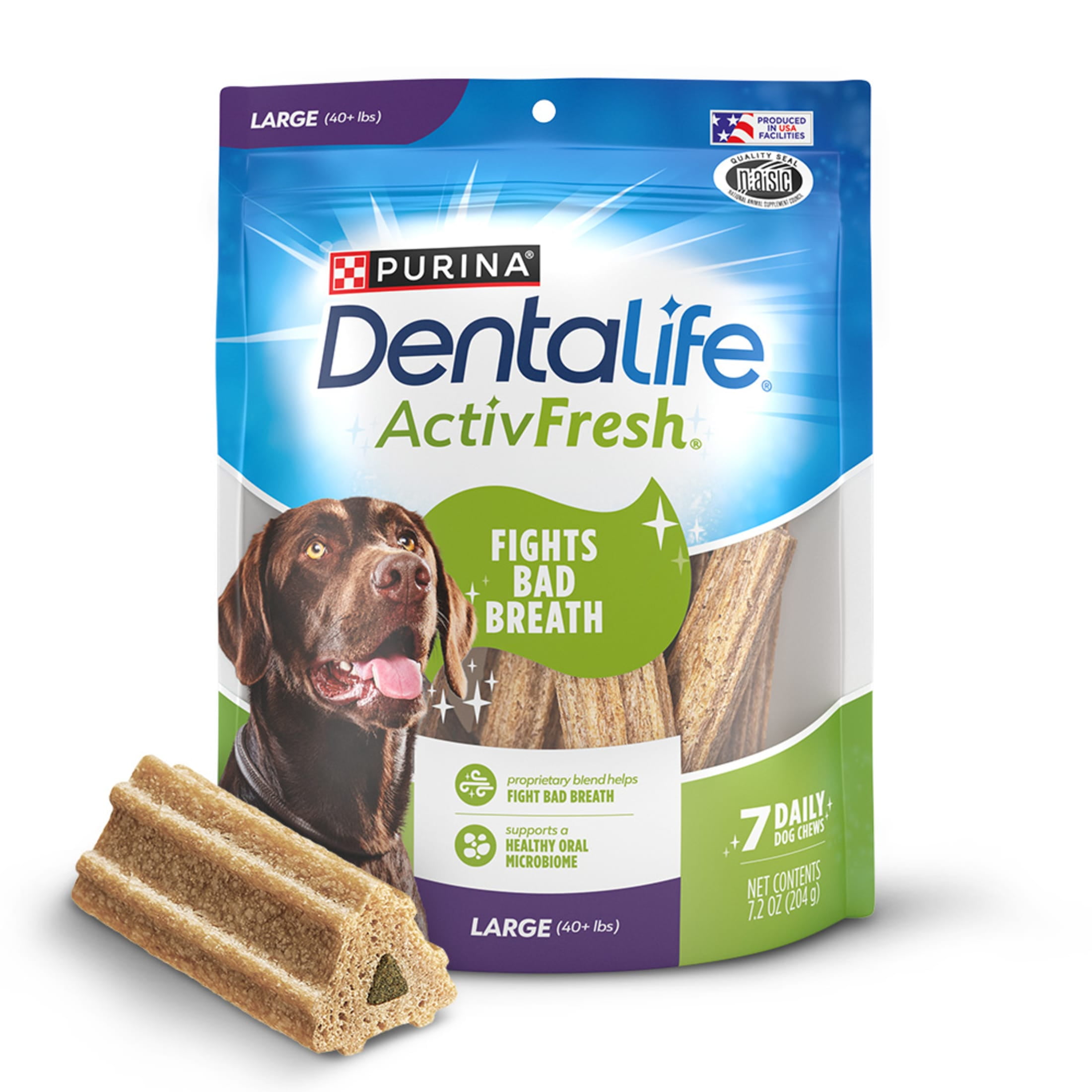 Purina DentaLife ActivFresh Chicken Flavor Large Breed Adult Dental Chews for Dogs  7.2 oz