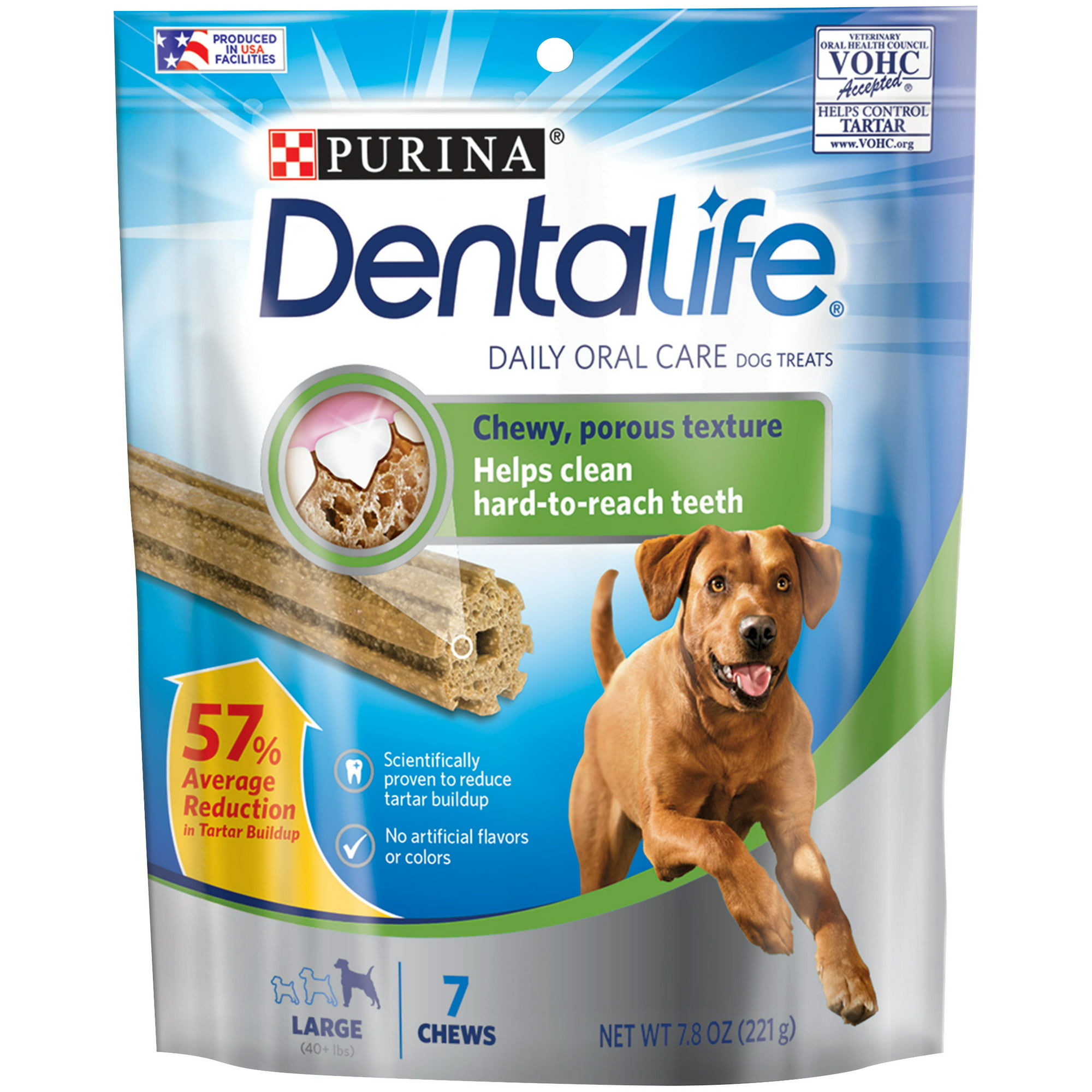 Purina DentaLife Large Dog Dental Chews, Daily, 7 ct. Pouch