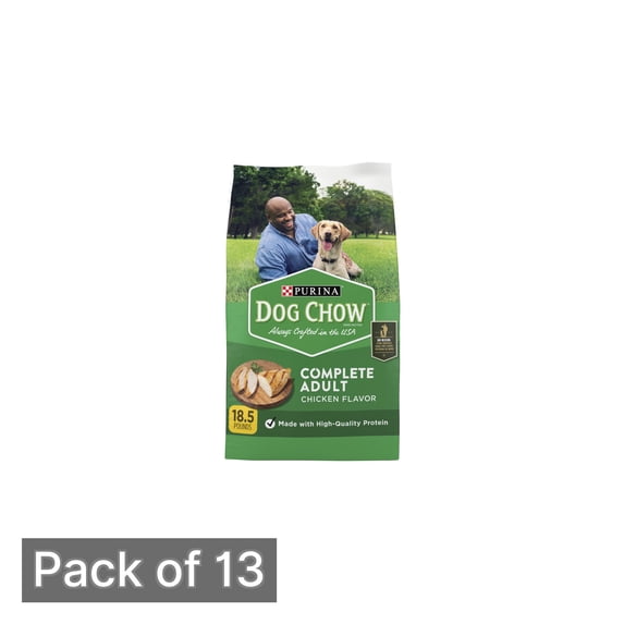 Purina Dog Chow Complete Adult Chicken Flavor Dry Dog Food (Pack of 13)