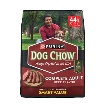 Purina Dog Chow Complete Adult Dry Dog Food for Adult Dogs, Kibble Beef Flavor, 44 lb Bag