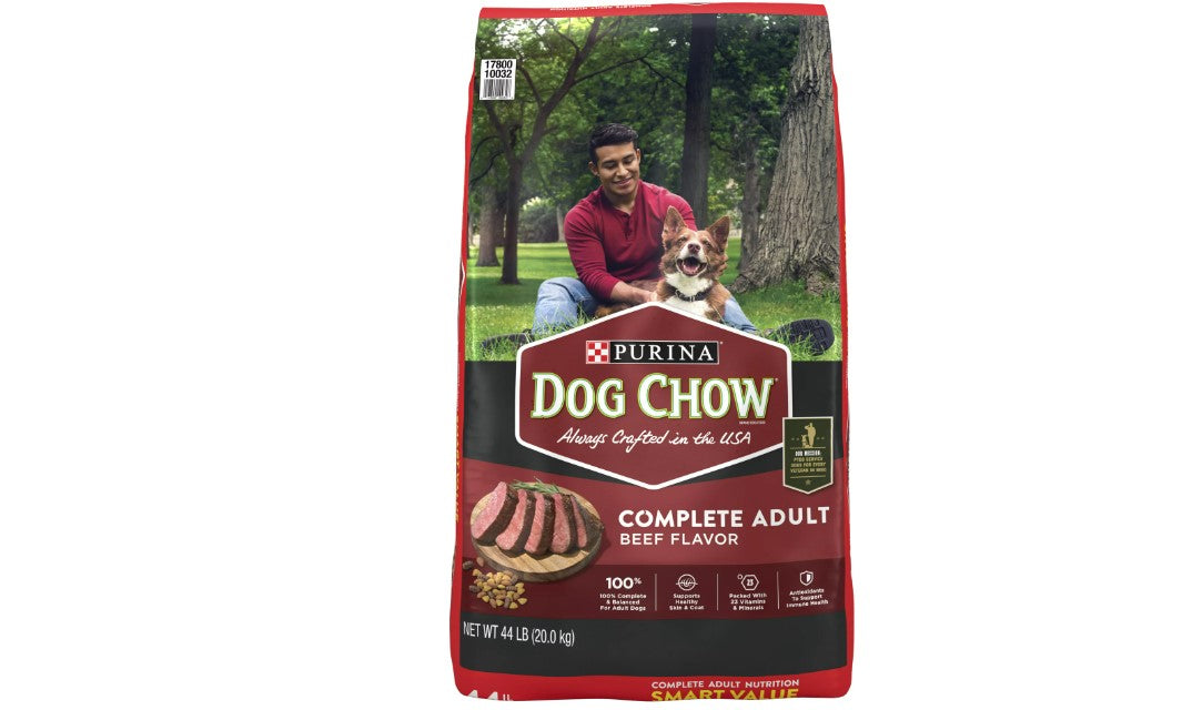 Purina Dog Chow Complete Adult Dry Dog Food Kibble Beef Flavor 44 lb