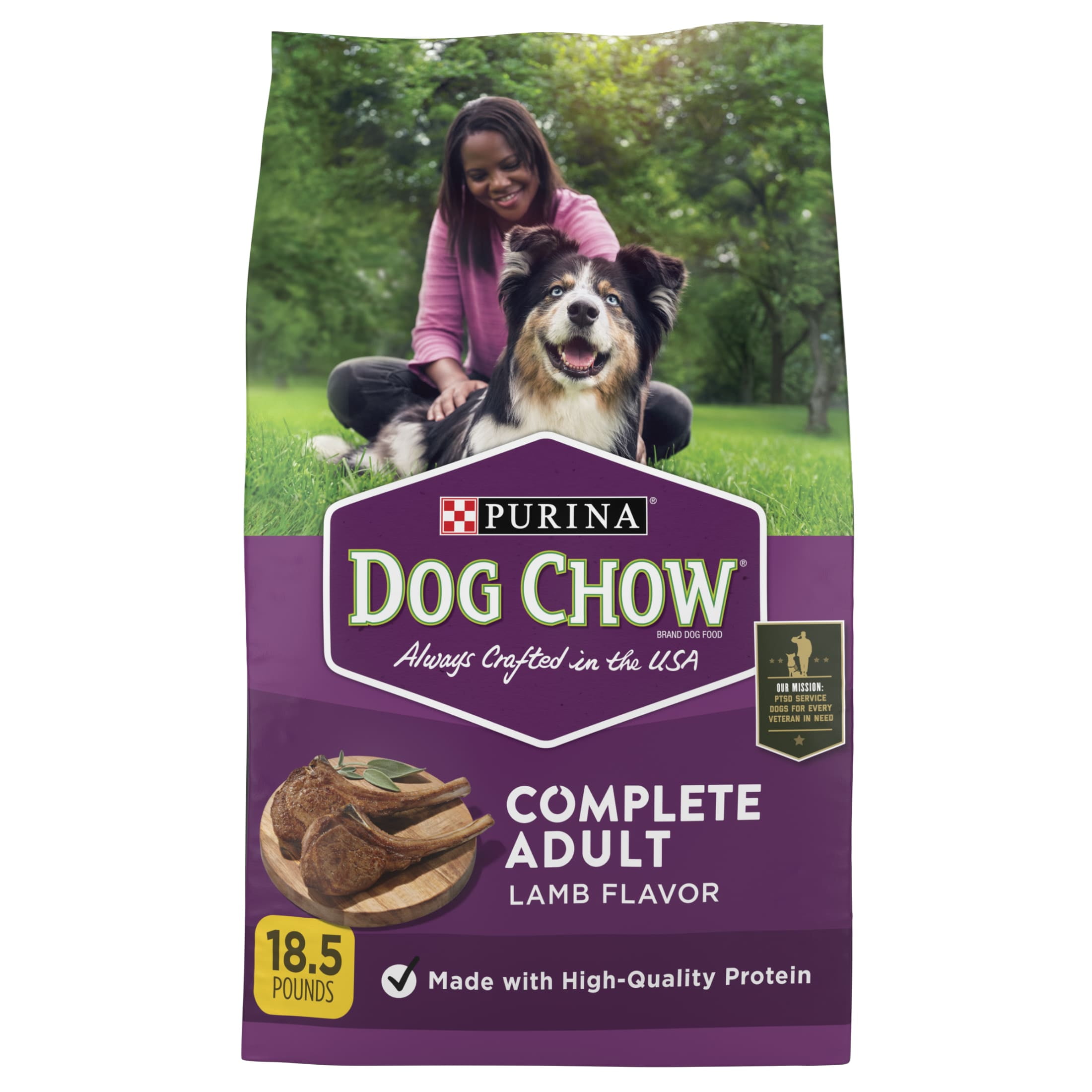Dog Chow Dry Dog Food for Adults with Lamb Flavor, High Protein