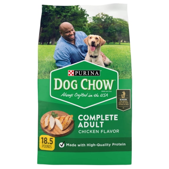Purina Dog Chow Complete, Dry Dog Food for Adult Dogs High Protein, Real Chicken, 18.5 lb Bag