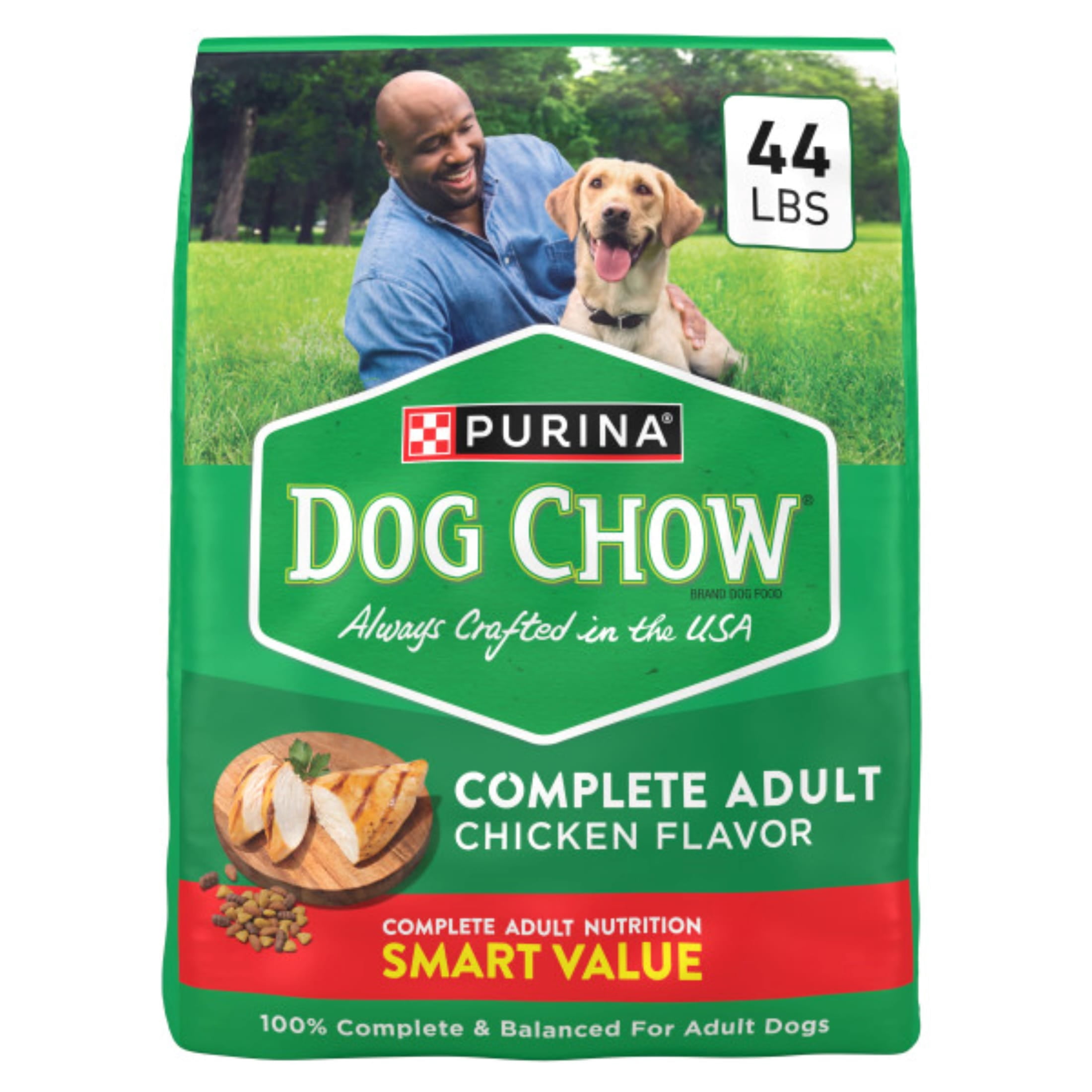 Purina Dog Chow Complete, Dry Dog Food for Adult Dogs High Protein, Real Chicken, 44 lb Bag - Walmart.com