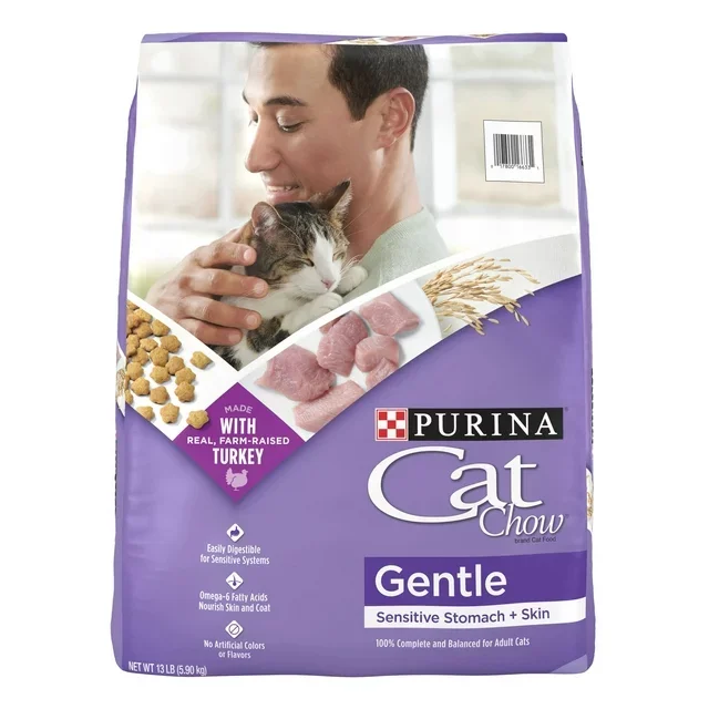 Purina Dry Cat Food Gentle Sensitive Stomach Skin Farm Raised Turkey 13 lb Bag