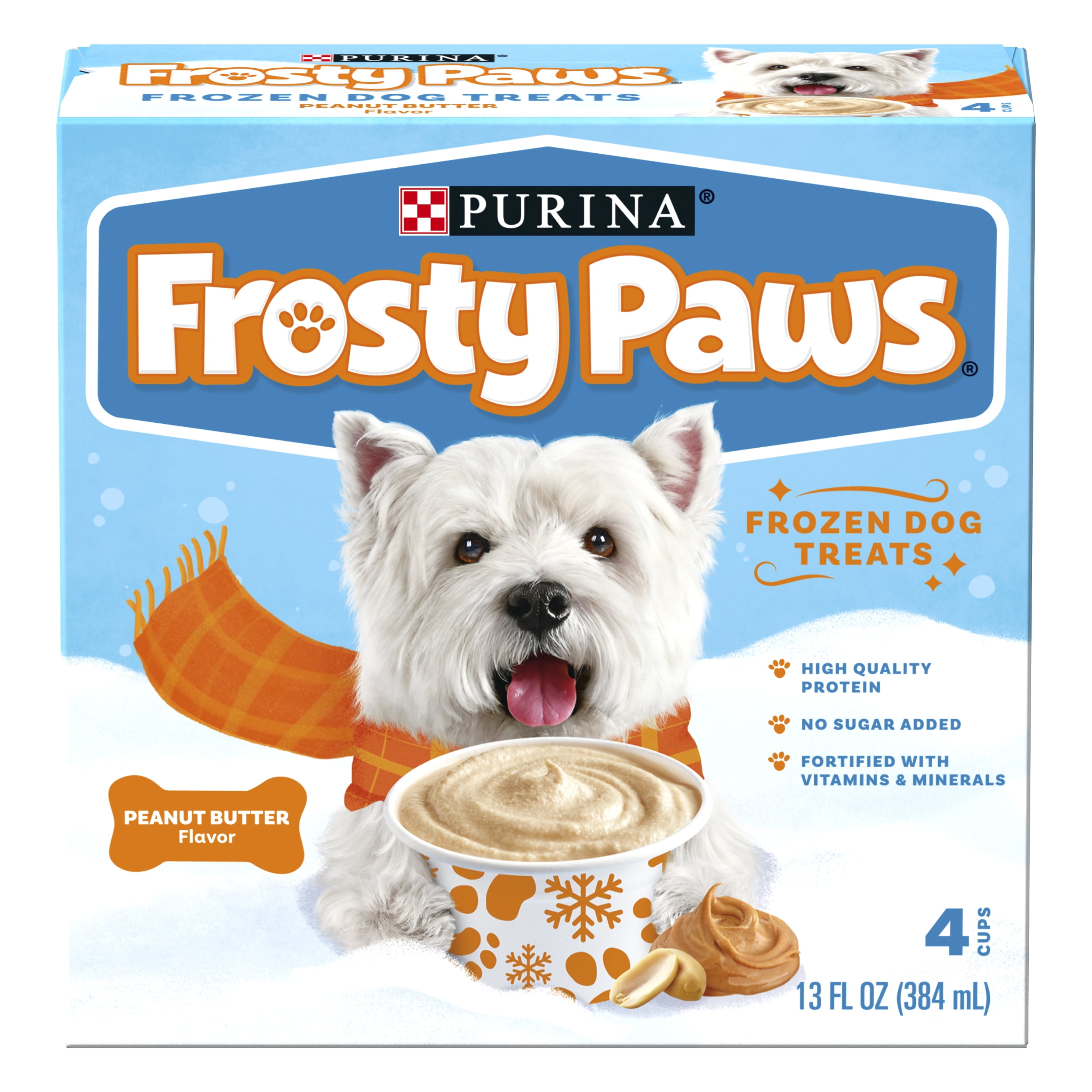Purina FROSTY PAWS Peanut Butter Flavor Frozen Dog Treats - 4 Count