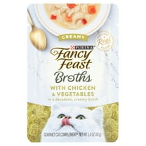 Purina Fancy Feast Broths Kitten Food, Wet Cat Food, Silky Chicken & Vegetables, 1.4 oz Pouch