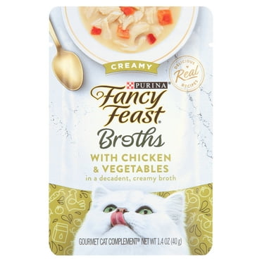 Purina Fancy Feast Broths Kitten Food, Wet Cat Food, Silky Chicken & Vegetables, 1.4 oz Pouch
