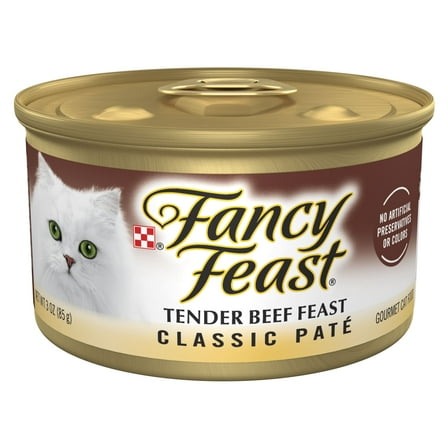 Purina Fancy Feast Classic Pate Cat Food, Tender Beef Feast, 3 oz Can