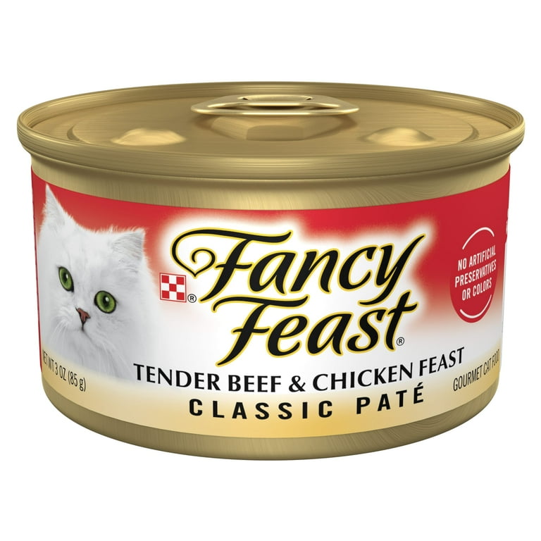 Fancy Feast Classic Tender Beef and Chicken Feast Canned Cat Food Fancy Feast Classic Tender Beef and Chicken Feast Canned Cat Food