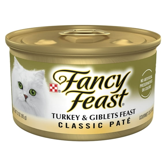Purina Fancy Feast Classic Pate Kitten Food, Wet Cat Food, Turkey & Giblets Feast, 3 oz Can
