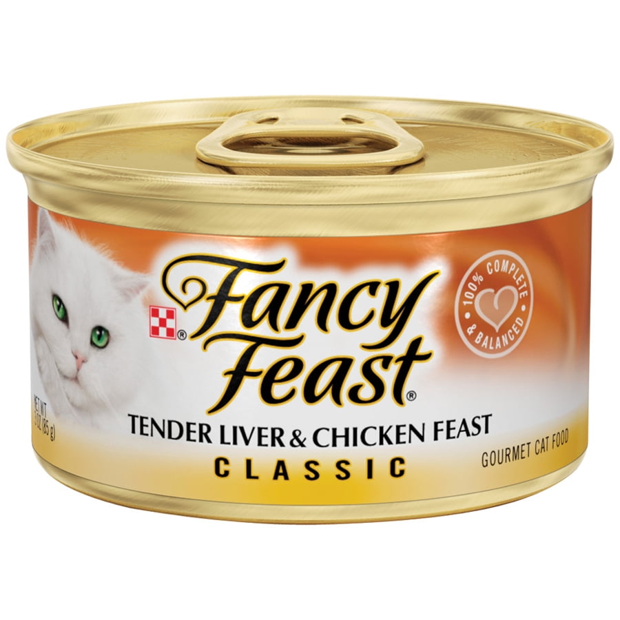 12 pack Purina Fancy Feast FlakedKitten Food Wet Cat Food Chicken Tuna Feast 3 oz Cans 12 Pack Walmart