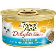 Purina Fancy Feast Delight Grilled Wet Cat Food Tuna Cheddar Cheese, 3 oz Can