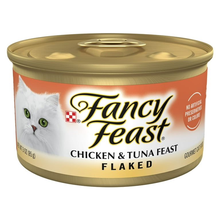 Fancy Feast Flaked Chicken and Tuna Canned Cat Food Fancy Feast Flaked Chicken and Tuna Canned Cat Food