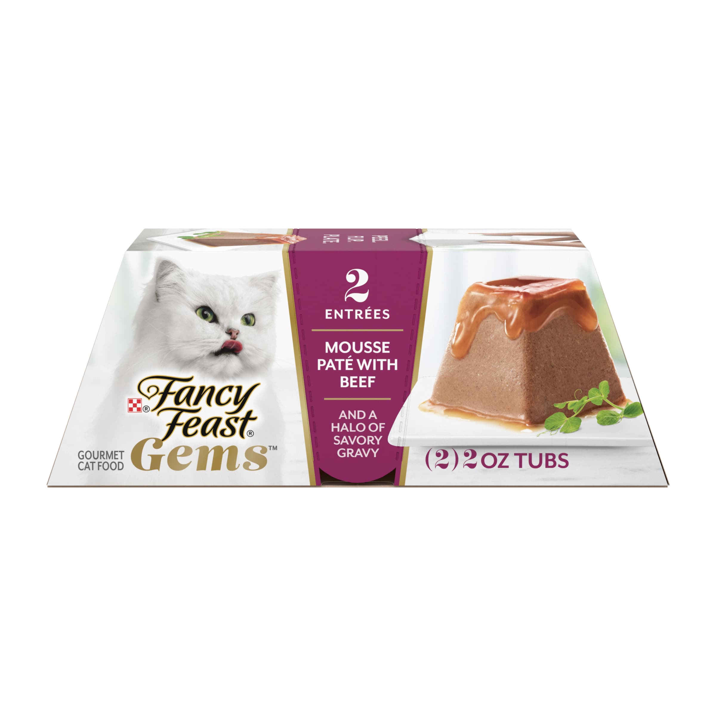 Purina Fancy Feast Wet Cat Food Beef Mousse Pate With Savory Gravy 4 