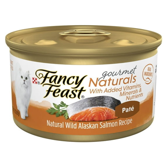 Purina Fancy Feast Gourmet Naturals Wet Cat Food Salmon, 3 oz Cans (12 Pack)