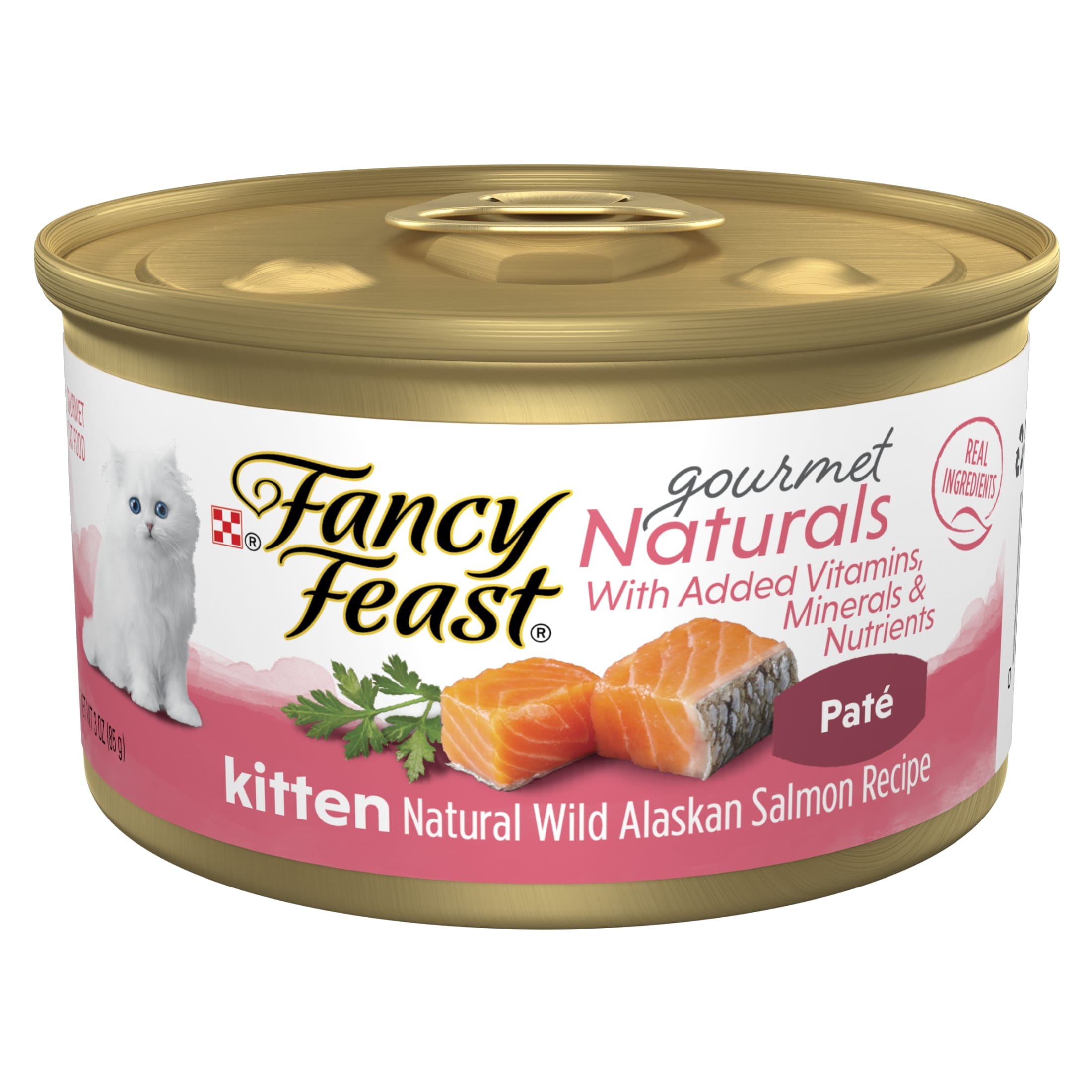 Purina Fancy Feast Gourmet Naturals Pate Wet Cat Food, Alaskan Salmon, 3 oz Can