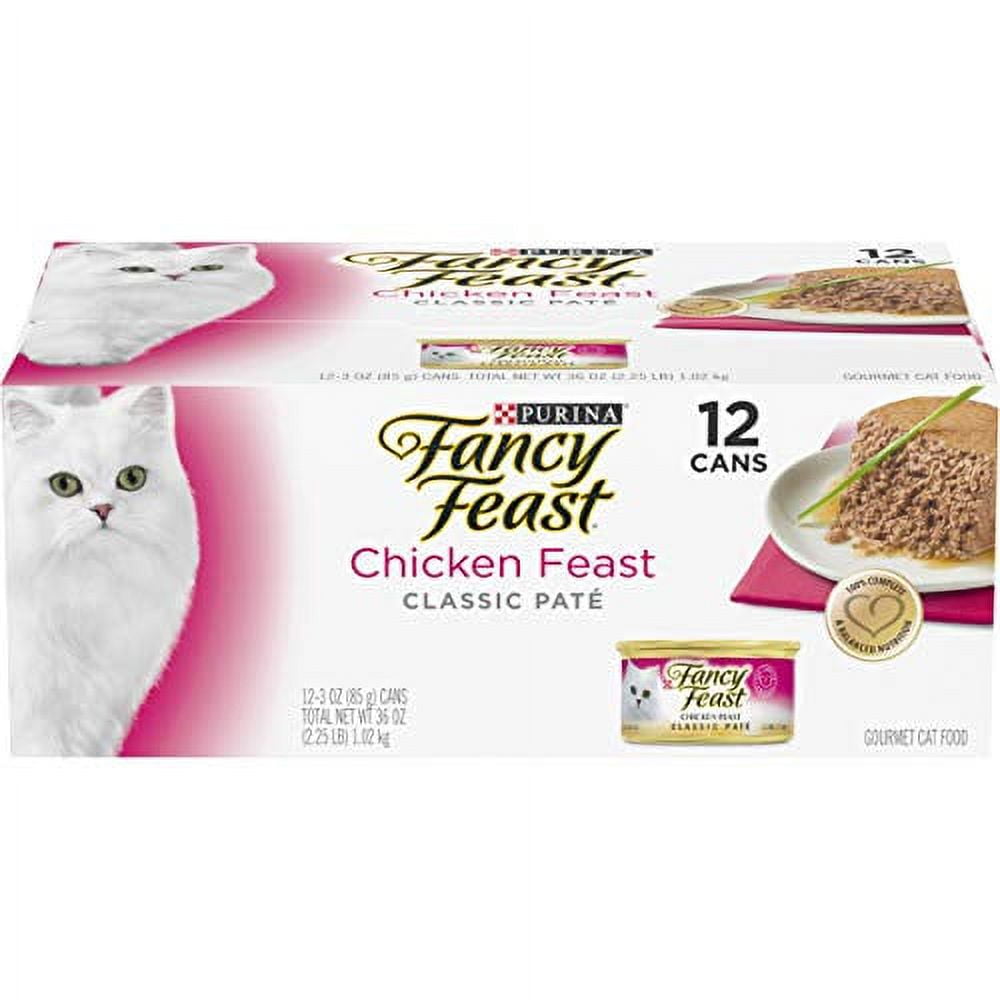 Purina Fancy Feast Grain Free Pate Wet Cat Food, Chicken Feast - (2 ...