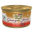 thumbnail image 1 of Purina Fancy Feast Gravy Lovers Pate Food, Wet Cat Food, Beef Feast in Gravy, 3 oz Can, 1 of 8