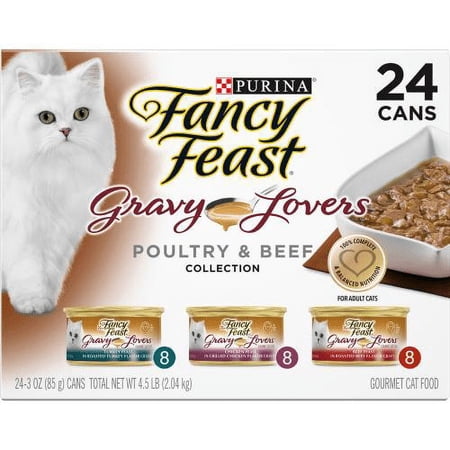 Purina Fancy Feast Gravy Lovers (Poultry & Beef Feast Variety) (Pack of 4)