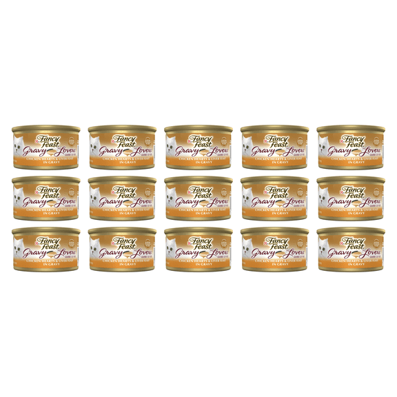 Purina Fancy Feast Gravy Lovers Wet Cat Food, Chicken H — 15-Pack (15 cans)