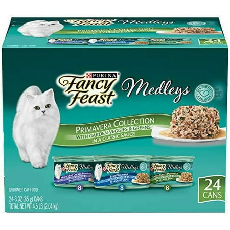 Purina Fancy Feast Gravy Wet Cat Food Variety Pack, Medleys Primavera Collection - (24) 3 oz. Cans