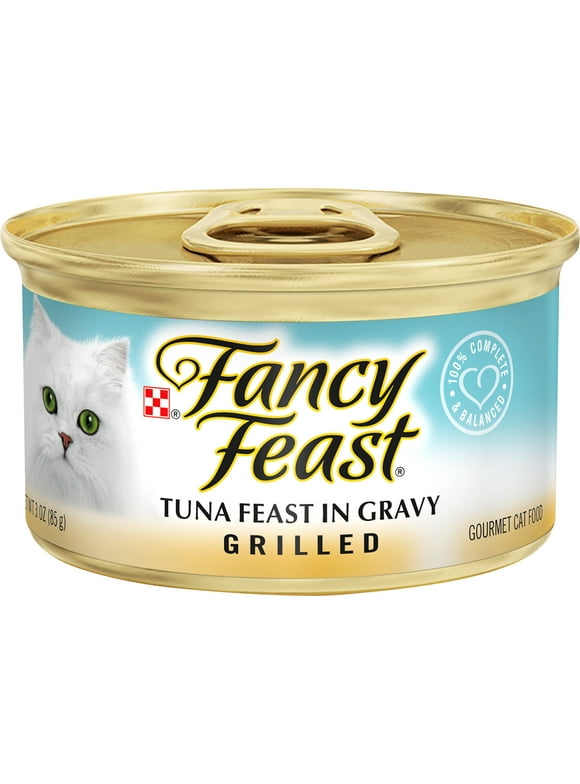 Purina Fancy Feast Gravy Wet Cat Food for Adult Cats, High Protein Soft Tuna, 3 oz Can