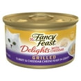 thumbnail image 1 of Purina Fancy Feast Delights with Cheddar Wet Cat Food, Grilled Turkey & Cheddar, 3 oz Cans, 1 of 9