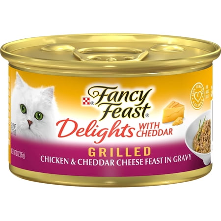 Purina Fancy Feast Grilled Gravy Wet Cat Food, Delights Grilled Chicken & Cheese