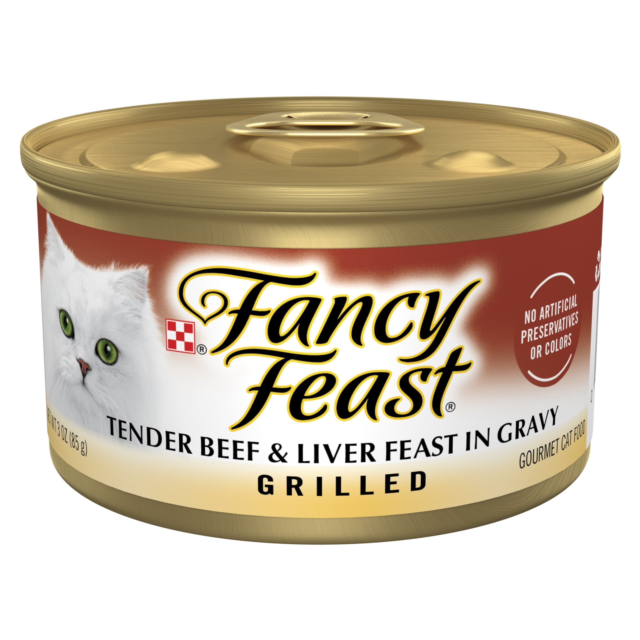 Purina Fancy Feast Grilled Kitten Food, Wet Cat Food, Beef & Liver in Gravy, 3 oz Can