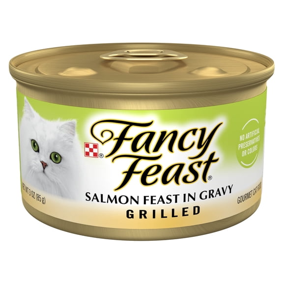 Purina Fancy Feast Grilled Kitten Food, Wet Cat Food, Salmon Feast in Gravy, 3 oz Can