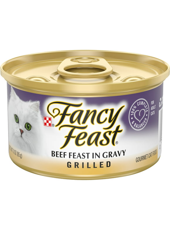 Purina Fancy Feast Grilled Wet Cat Food Beef in Gravy, 3 oz Can